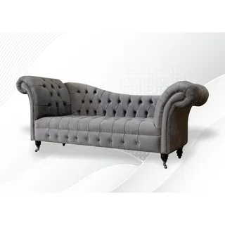 Sofa Couch Polster 3 Sitzer Textil Sofas Couchen Sitz Garnituren Design Club Neu - Grau