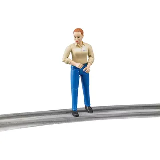 Bruder Frau mit hellem Hauttyp und blauer Hose 16 cm