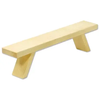 Holz-Schwibbogenbank, ca. 40 x 7 x 10 cm, natur