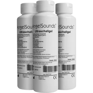 AngelSounds Ultraschallgel 750ml (3 x 250 ml) - Fetal-Doppler Übertragungsgel - Sonographie Gel für Ultraschallgeräte - Kontaktgel