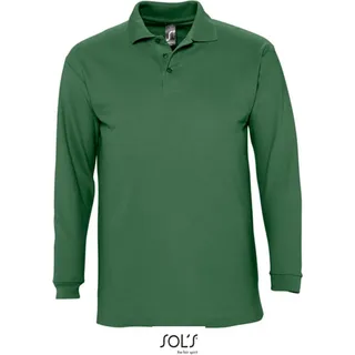 SOLs 11353 | Herren Longsleeve Poloshirt Winter II - Farbe: Golf Green - Größe: L - Grün