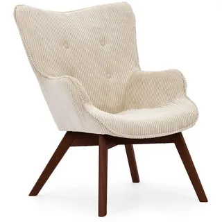 s-style möbel Lounge-Sessel Lenari Cordstoff 71 x 96 x 86 cm Beige