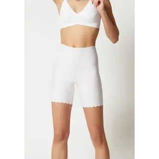 SKINY Damen Hose kurz Micro Essentials formgebend, bequem, elastisch, zum Drunterziehen, geschnittene Kanten weiß