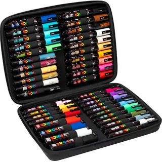Posca 186840 - POSCA Marker Set, 40 Acrylstifte in Strichbreiten PC-1MC, PC-3M, PC-5M, PC-8K