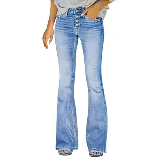 DeaAmyGline Jeans Damen High Waist - Flared Jeans Damen Schlaghose Jeanshose Damen Lang Bootcut Boyfriend Stretch Skinny Denim Hose Damenjeans Schlupfjeans Freizeithose Arbeitshose Jeans Hosen Frauen