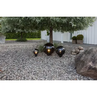 LED-Dekoration-Kugelset 3er Set Orby Ø 20, 30, 40 cm schwarz outdoor