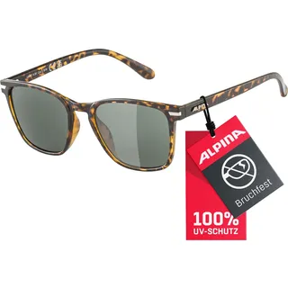 ALPINA YEFE - Verspiegelte und Bruchsichere Sonnenbrille Mit 100% UV-Schutz Für Erwachsene, havanna gloss, One Size