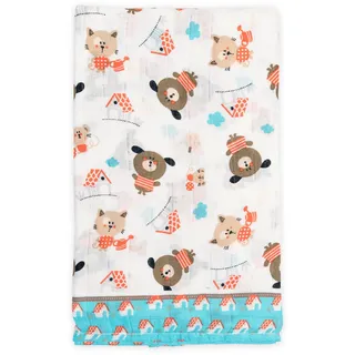 TI TIN | Baby Bambus Musselin, 120x120 cm | Musselin Tuch mit Mond-Motiv, leichte und weiche Anti-Milben-Bambusfaser, Mulltuch vielseitig einsetzbar, als Decke, Halstuch/Dreieckstuch