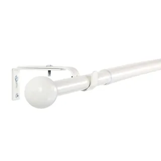 deco-raum Vorhangstange Flexa 1-läufig Ø 19 mm 120-210 cm Weiß