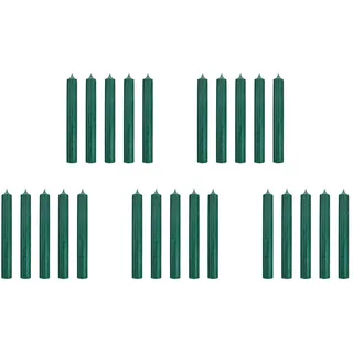 Butlers Stabkerze (25er Set) Rainbow , Dunkelgrün , Paraffin , 2.2x18x2.2 cm , Dekoration, Kerzen & Kerzenhalter
