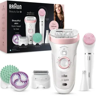 Braun Silk-épil 9 Beauty-Set weiß/flamingo