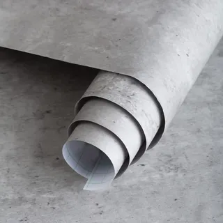 JSEVEM 40CM×3M Grau Tapete Selbstklebend Betonoptik Klebefolie Hellgrau Klebetapete Selbstklebende Beton Wandpapier Graue Betontapete 3d Effekt Vinyl Tapeten Folie für Möbel Wandfolie Küche Wohnzimmer