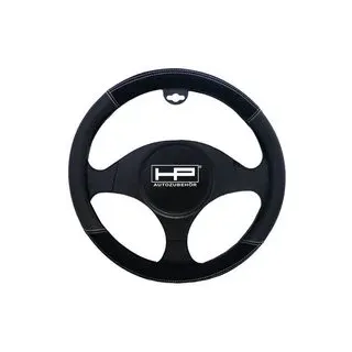 HP Autozubehör Lenkradbezug (Ø x H) 39 cm x 4 cm Velours, Kunstleder Schwarz 37 - 39 cm