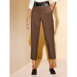 Paperbag-Hose CREATION L, Damen, Gr. 40, Normalgrößen, braun, 63% Lyocell, 37% Polyester, unifarben, Hosen Paperbag-Hose