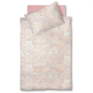 Fleuresse Bettwäsche , Weiß, Hellgelb, Hellrosa, Magenta, Pastellblau , Textil , Paisley , 140x200 cm , pflegeleicht, bügelleicht , Heimtextilien, Bettwäsche & Leintücher, Bettwäsche, Makosatin-Bettwäsche