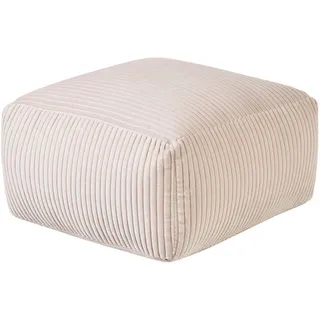 Beliani Pouf Mukki Cord 50 x 30 x 50 cm Beige