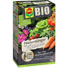 COMPO BIO Naturdünger mit Guano für alle Gartenpflanzen, Pflanzendünger / Blumendünger, 1 kg