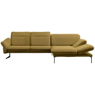 Himolla Ecksofa , Currygelb , Metall , Ottomane rechts, L-Form , 299x203 cm , Blauer Engel, Goldenes M, Made in Germany, Emas , Typenauswahl, Lederauswahl, Stoffauswahl, Sitzqualitäten, Hocker erhältlich, individuell planbar , Wohnzimmer, Sofas & Couches, Wohnlandschaften, Ecksofas