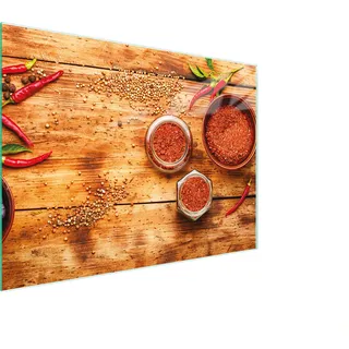 Schneidebrett Herdabdeckplatte Multiglasschneidplatte 30x22 cm Gewürze Holz