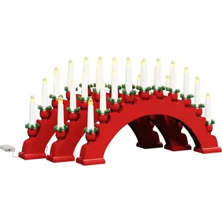 Weihnachtskerzenbogen mit 10 LED Kerzen 3 pcs Rot - Rot