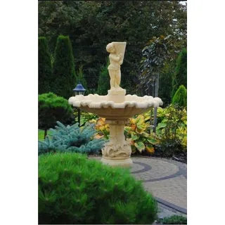 Zierbrunnen Springbrunnen Brunnen Dekoration Garten Fontaine Teich CARELLO - Weiß