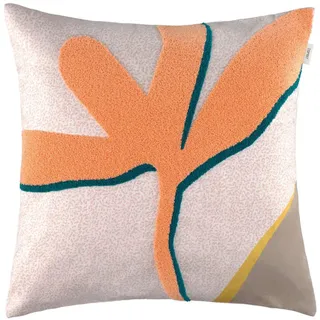 Esprit Kissenhülle , Orange, Rosa, Beige , Textil , Floral , 45x45 cm , hochwertige Qualität , Heimtextilien, Bezüge, Kissenbezüge
