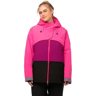 Ulla Popken, Damen, große Größen, HYPRAR Skijacke, wasserdicht, 2-Wege-Zipper, Schneefang, helles erika, 46-48