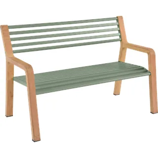 Fermob SOMERSET Bank Aluminium/Teak 122x62x82 cm