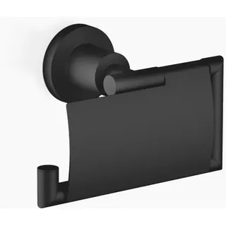 Dornbracht TARA Papierrollenhalter mit Deckel, 83510892-33, Farbe: Schwarz Matt