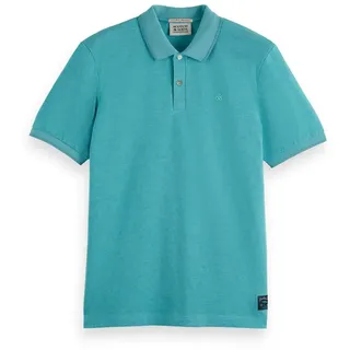 Scotch & Soda 180101 Regular Fit Kurzarm-poloshirt - Sea Blue Melange - L