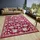 Orient Läufer klassisch dicht gewebt mit Ornamenten und Blumenmotiven Weicher für Flur Küche Rot 120x170cm