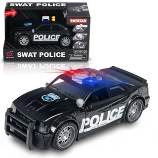 CELMAN Polizeiauto Spielzeug mit Sirene und Blinklicht City Defender, Maßstab 1:16 Großes Spielzeugauto für Kinder Jungen 3 4 5 6 7 8 Jahre