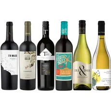 La Grande Vinothèque - Wein Probierpaket - Auswahl von 6 Rot- und Weißweinen aus der Neuen Welt - Argentinien, Kalifornien, Chile, Australien, Südafrika (6 x 0,75L)
