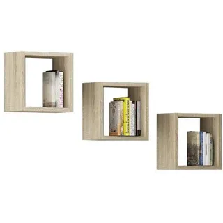 raumhirsch furniture Wandregal 25 x 25 x 15 cm Eiche Sonoma
