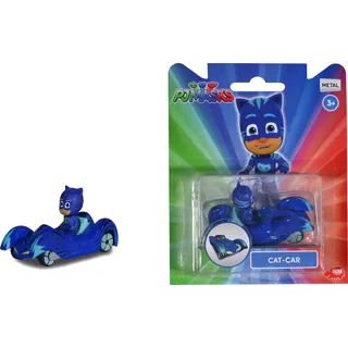 Dickie PJ Masks Spielfigur mit Auto Catboy Gekko Eulette Romeo Fahrzeug Catboy mit Katzenflitzer