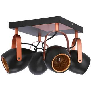 Deckenstrahler , Schwarz , Metall , 32x23x32 cm , Lampen & Leuchten, Innenbeleuchtung, Spots & Strahler, Deckenspots