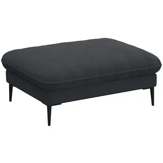 FLEXLUX Pouf »Salino, Fußhocker, Sitzhocker, Polsterhocker,«, Kaltschaum & Stahl-Wellen, Füsse Schwarz, schwarz