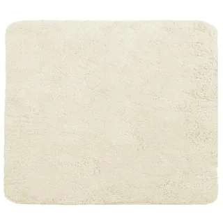 Brandsseller Badezimmerteppich 50x50 cm Badvorleger Badematte Badteppich quadratisch Chenille rutschfest saugstark maschinenwaschbar - Beige