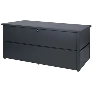 Mendler Gartentruhe HWC-J56, Aufbewahrungsbox Auflagenbox Truhe, Wasserdicht Metall Edelstahl 69x165x85cm 692l - anthrazit