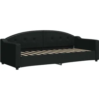 Tagesbett Schwarz 80x200 cm Stoff - Schwarz