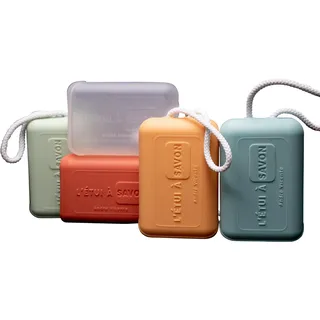 C.A.O. Seifenschale aus Silikon (aus mineralischen Materialien, ohne Kunststoff) – Farbe Sortiert – Länge 10 cm – Breite 6,5 cm – Höhe 3 cm