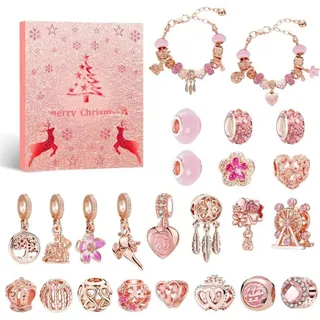 Adventskalender Mädchen 2024 DIY Schmuck Bastelset 24 Tage Geschenk