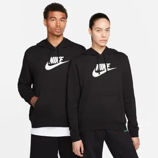Nike Sportswear Kapuzensweatshirt »Club Fleece Women's Logo Pullover Hoodie«, Damen Kapuzenpullover aus weichem Fleece Material, schwarz-weiß