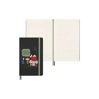 MOLESKINE Notizbuch Peanuts Gruppe ca. DIN A5 liniert, grau Hardcover 176 Seiten, 1 St.