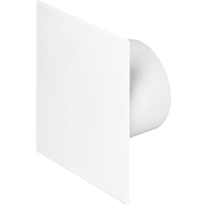 MIRATIC Premium Badlüfter 100 mm + Dekorplatte aus Plexiglas in mehreren Farben (Standard-Blankmatte)