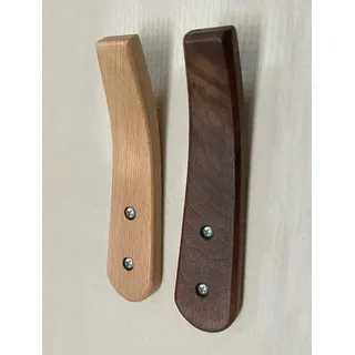 Set mit 4 gebogenen Kleiderhaken aus Holz (Buchenholz, Typ 1 auf dem Foto)