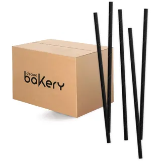 Decora 5350102 480ER-PACK Papier STROHHALME Bio ABBAUBARE SCHWARZ Ø 6 X 210 MM
