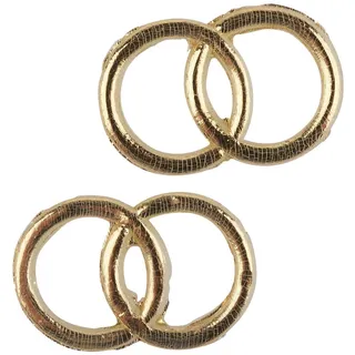 RAYHER HOBBY Rayher Wachsmotiv Eheringe, 2,5 cm ø, 2 Paar, gold, nicht gelackt, zum Kerzen verzieren, Verzierwachs zur Hochzeit, Hochzeitskerze, 3119606