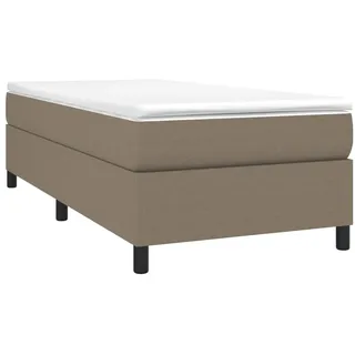 vidaXL Boxspringbettgestell Taupe 100x200 cm Stoff