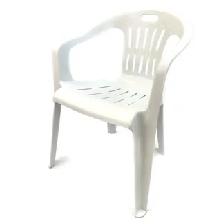 Ecoplast | Ergonomischer und sicherer Kinderstuhl, ideal für Gärten, Spielzimmer und Kindergärten | Hergestellt aus Kunststoff, weiß.